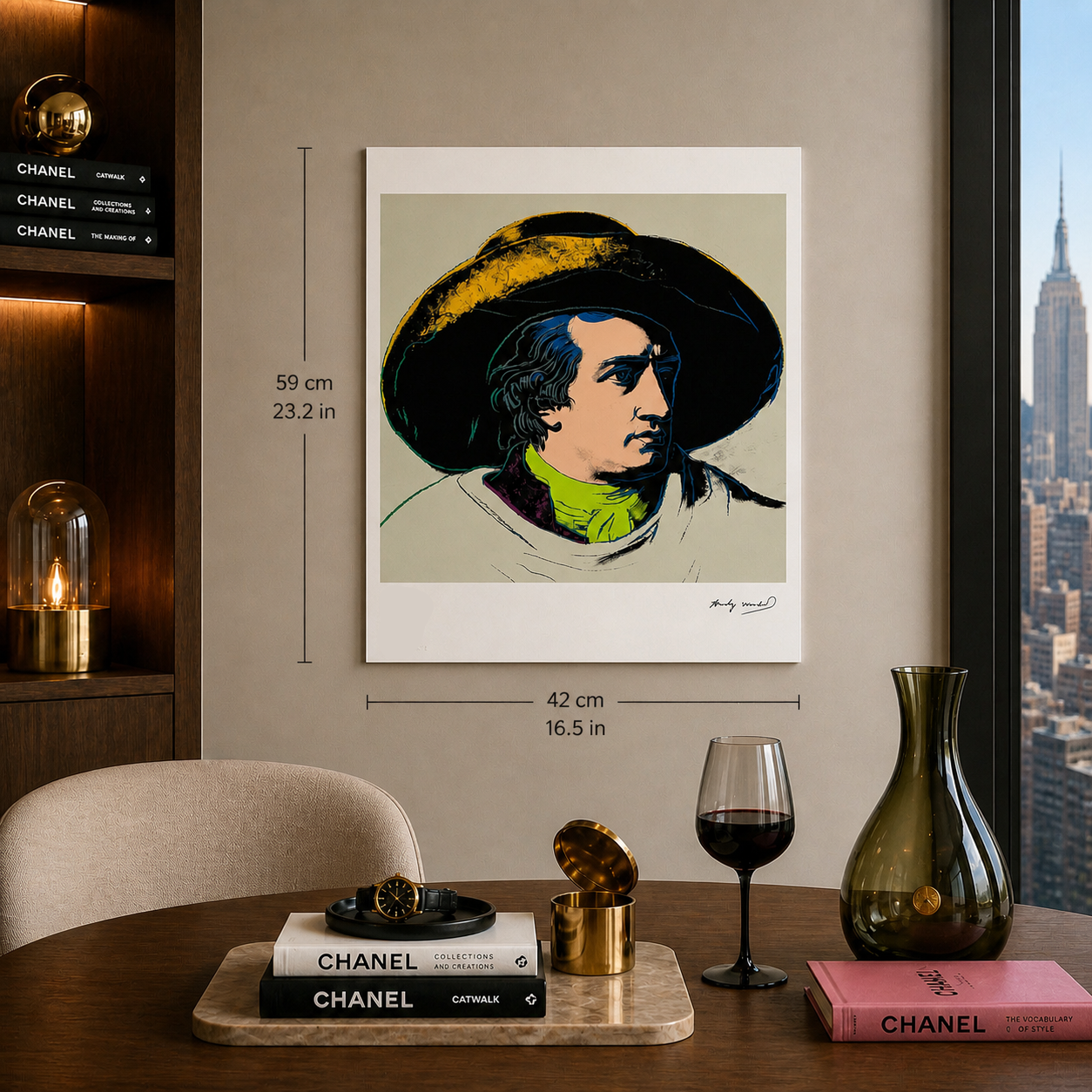 Andy Warhol Goethe (Grau-Schwarz) Lithographie Arches 300gsm 42x59 cm