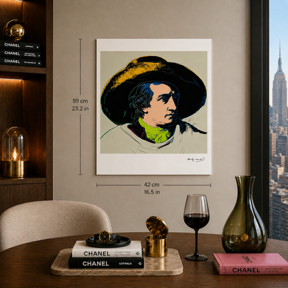Andy Warhol Goethe (Grau-Schwarz) Lithographie Arches 300gsm 42x59 cm