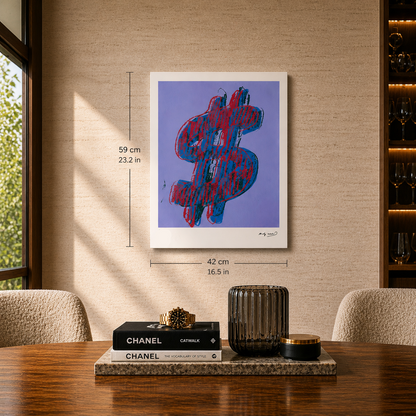 Andy Warhol Dollar (Blau) Lithographie Arches 300gsm 42x59 cm
