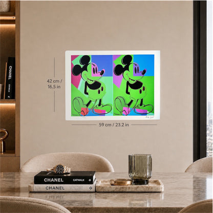 Andy Warhol Double Mickey mehrfarbige Lithografie-Bögen, 300 g/m², 42 x 59 cm