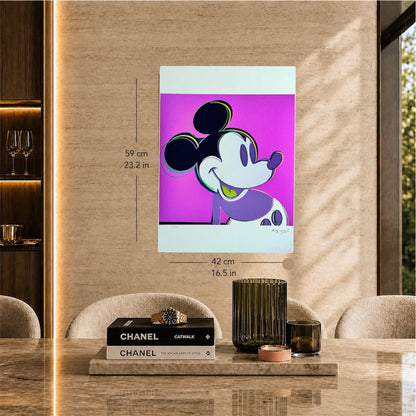 Andy Warhol – „Mickey Mouse (Purple, Myths)“ – Limitierte und nummerierte Auflage