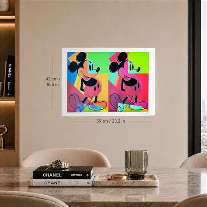Andy Warhol Double Mickey (Mehrfarbig) Lithografie-Bögen, 300 g/m², 42 x 59 cm