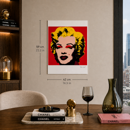 Andy Warhol Marilyn Monroe' (Rot) Lithographie Arches 300gsm 42x59 cm