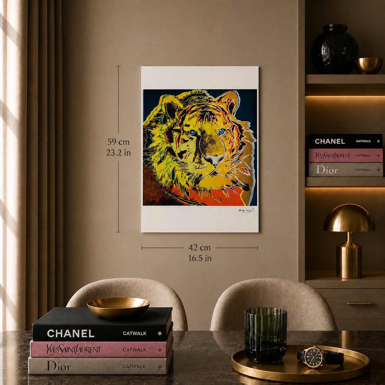 Andy Warhol Tiger (Tiere) Lithographie Bögen 300 g/m² 42 x 59 cm