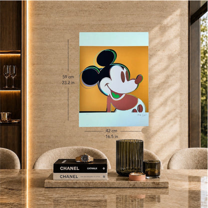 Andy Warhol Mickey Mouse (Dunkelgelb) Lithographie Bögen 300 g/m² 42 x 59 cm