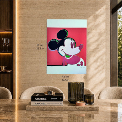 Andy Warhol Mickey Mouse (Rot) Lithografie Bögen 300 g/m² 42 x 59 cm