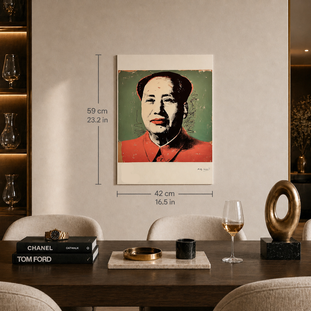 Andy Warhol Mao (Vintage Green Edition) Lithographie Arches 300gsm 42x59 cm