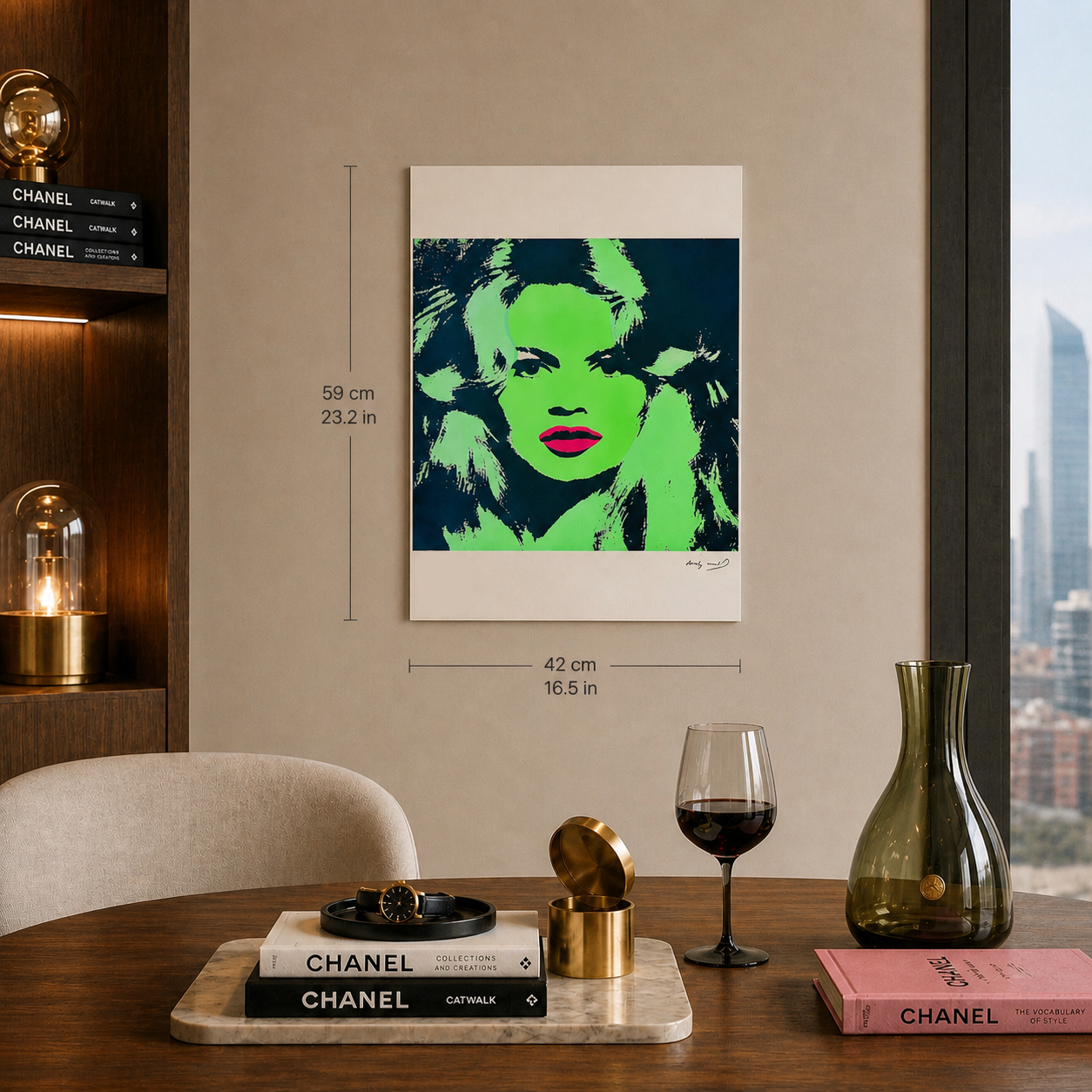 Andy Warhol Brigitte Bardot (Grün) Lithografie Bögen 300 g/m² 42 x 59 cm
