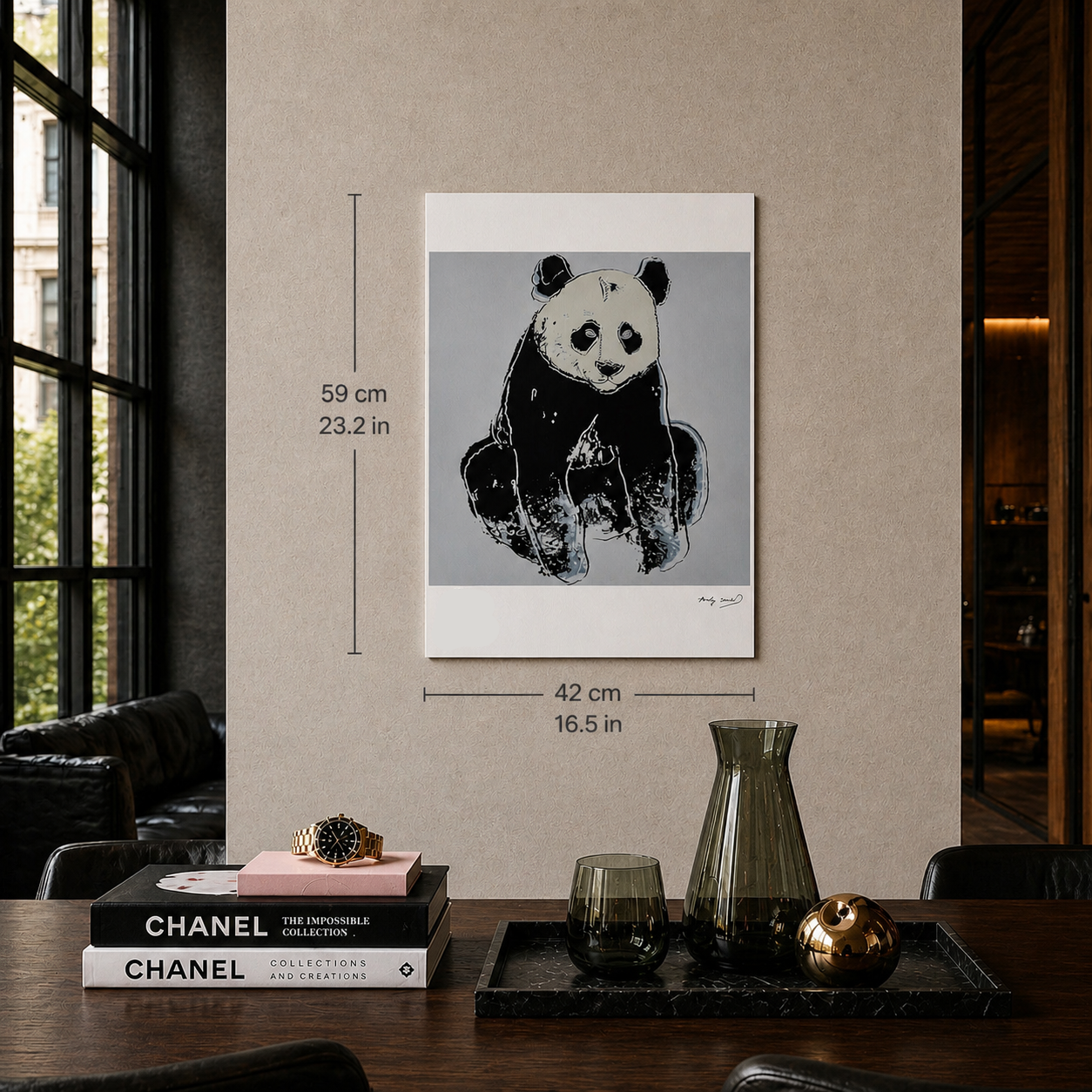 Andy Warhol Panda (Tiere) Lithographie Bögen 300 g/m² 42 x 59 cm
