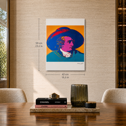 Andy Warhol Goethe (Blau-Orange) Lithographie Arches 300gsm 42x59 cm