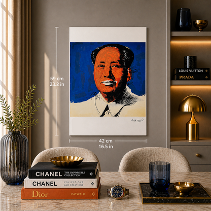 Andy Warhol Mao (Blau & Orange) Lithographie Arches 300gsm 42x59 cm