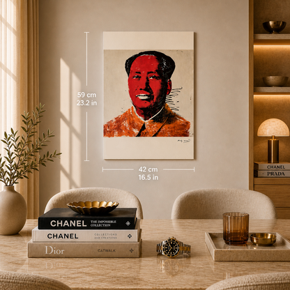 Andy Warhol Mao (Rot & Orange) Lithografie Bögen 300 g/m² 42 x 59 cm