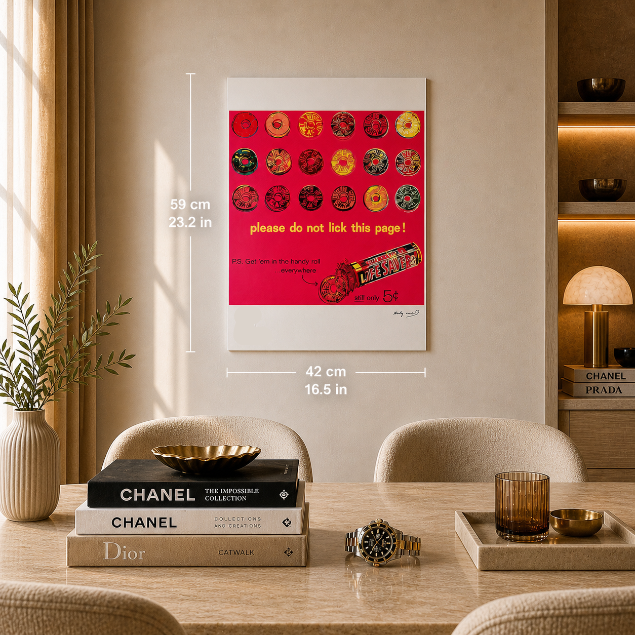 Andy Warhol Lifesaver Lithographie Arches 300gsm 42x59 cm