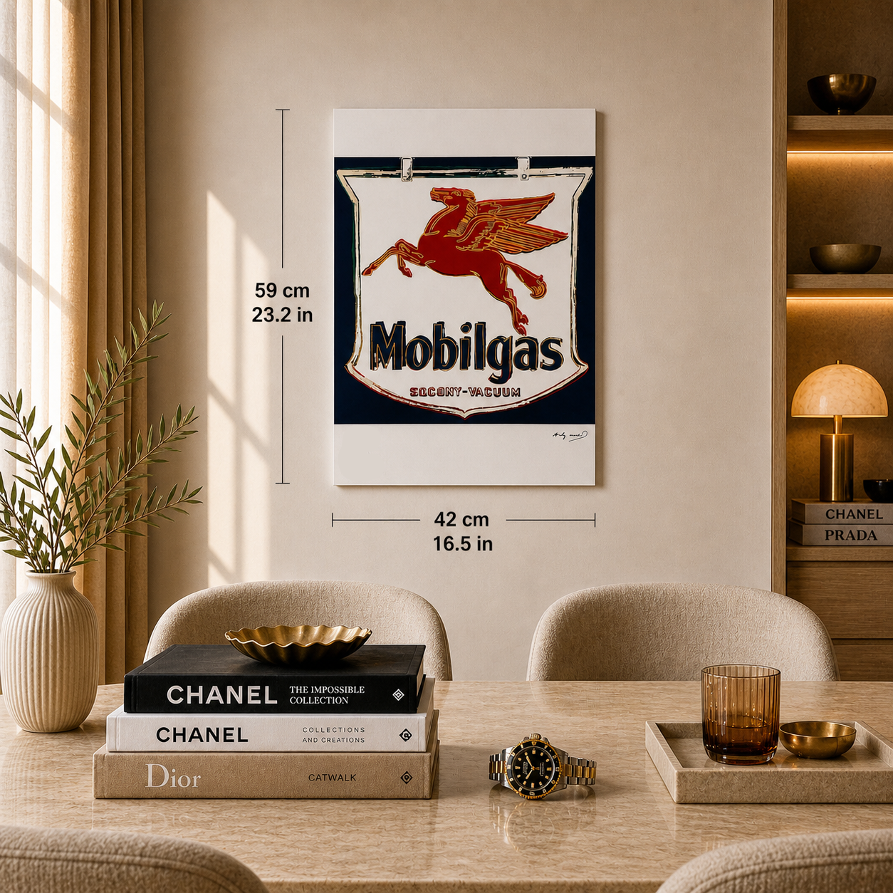 Andy Warhol Mobilgas Lithographie Arches 300gsm 42x59 cm