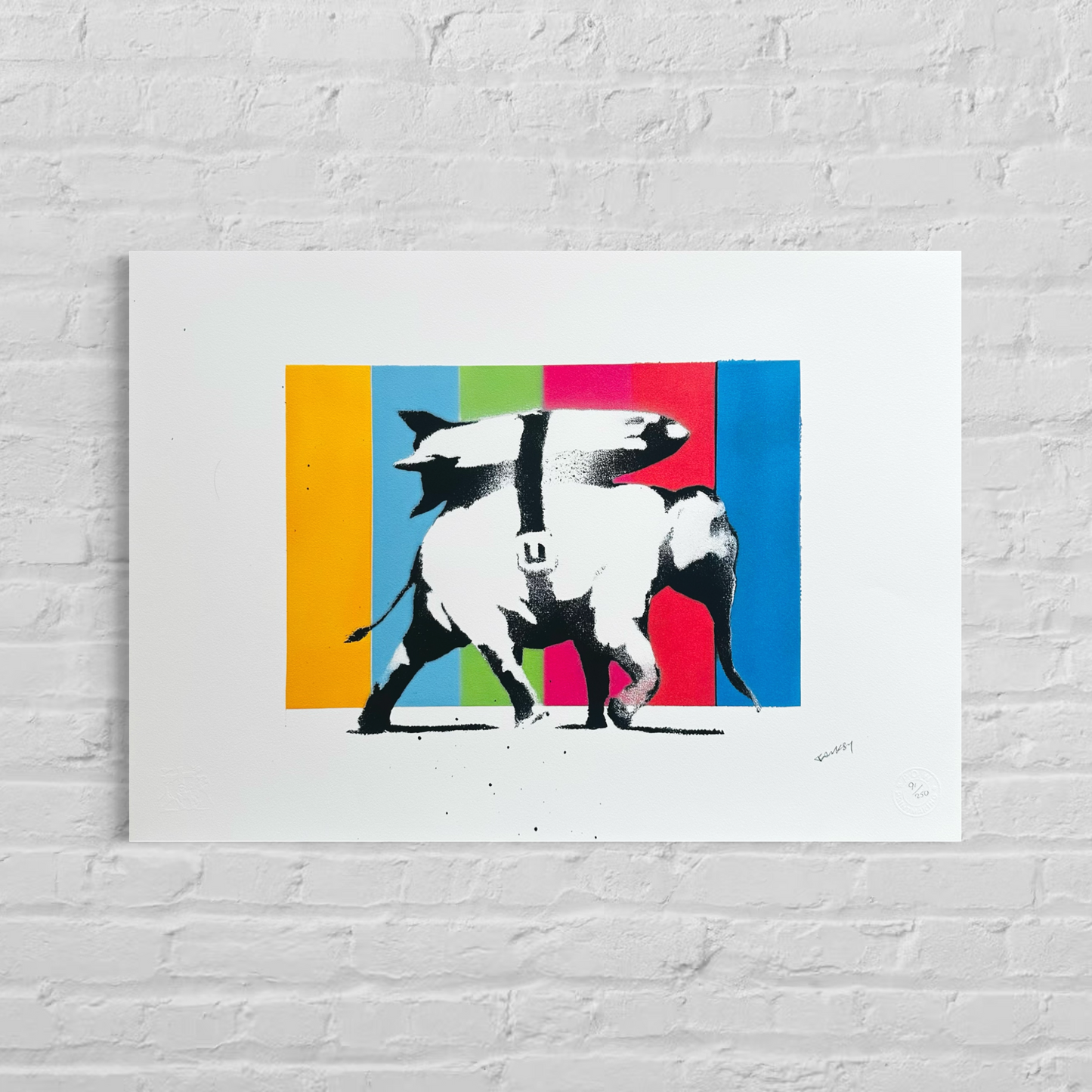 Banksy Heavy Weapons (Mehrfarbig) Lithographie Bögen 300 g/m² 42 x 59 cm