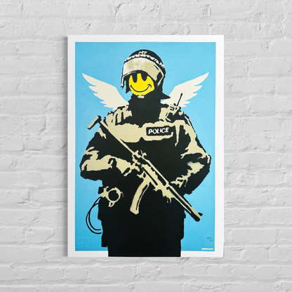 Banksy Flying Copper Lithographie Bögen 300 g/m² 42 x 59 cm