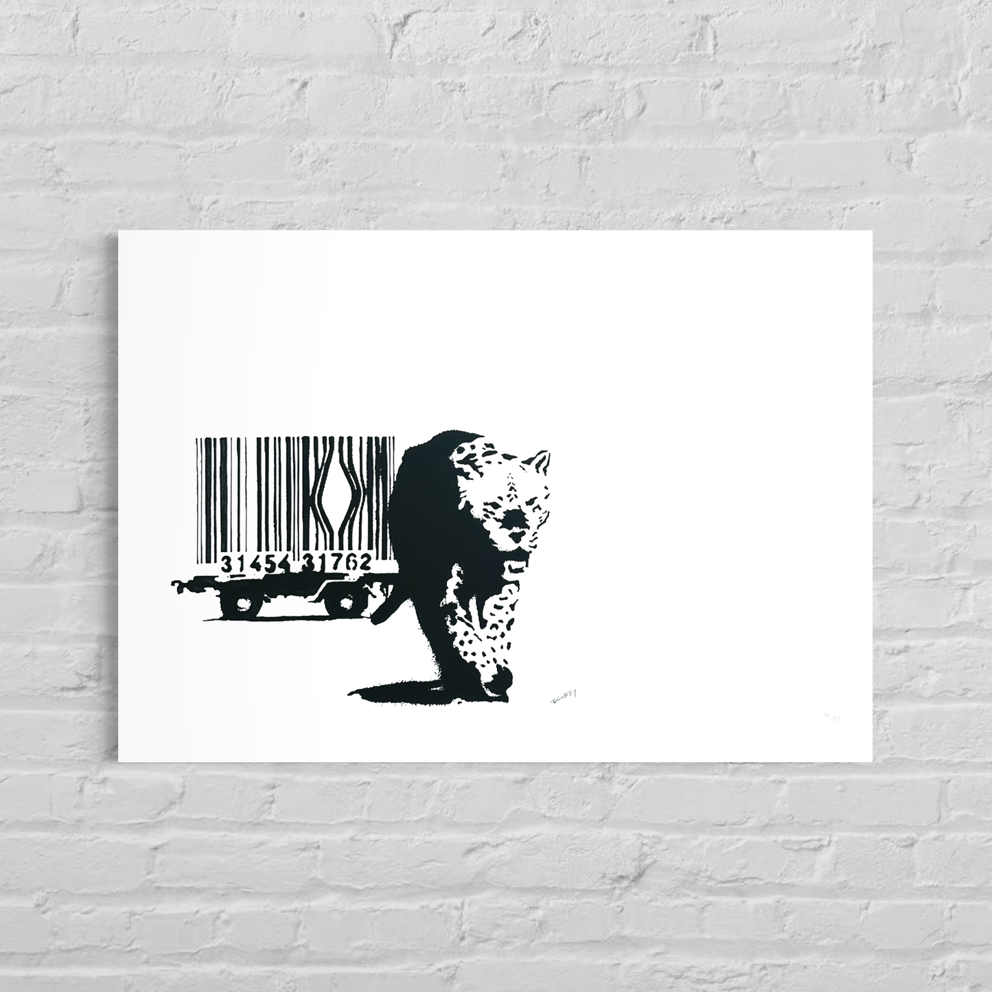 Banksy Barcode-Lithografie-Bögen, 300 g/m², 42 x 59 cm