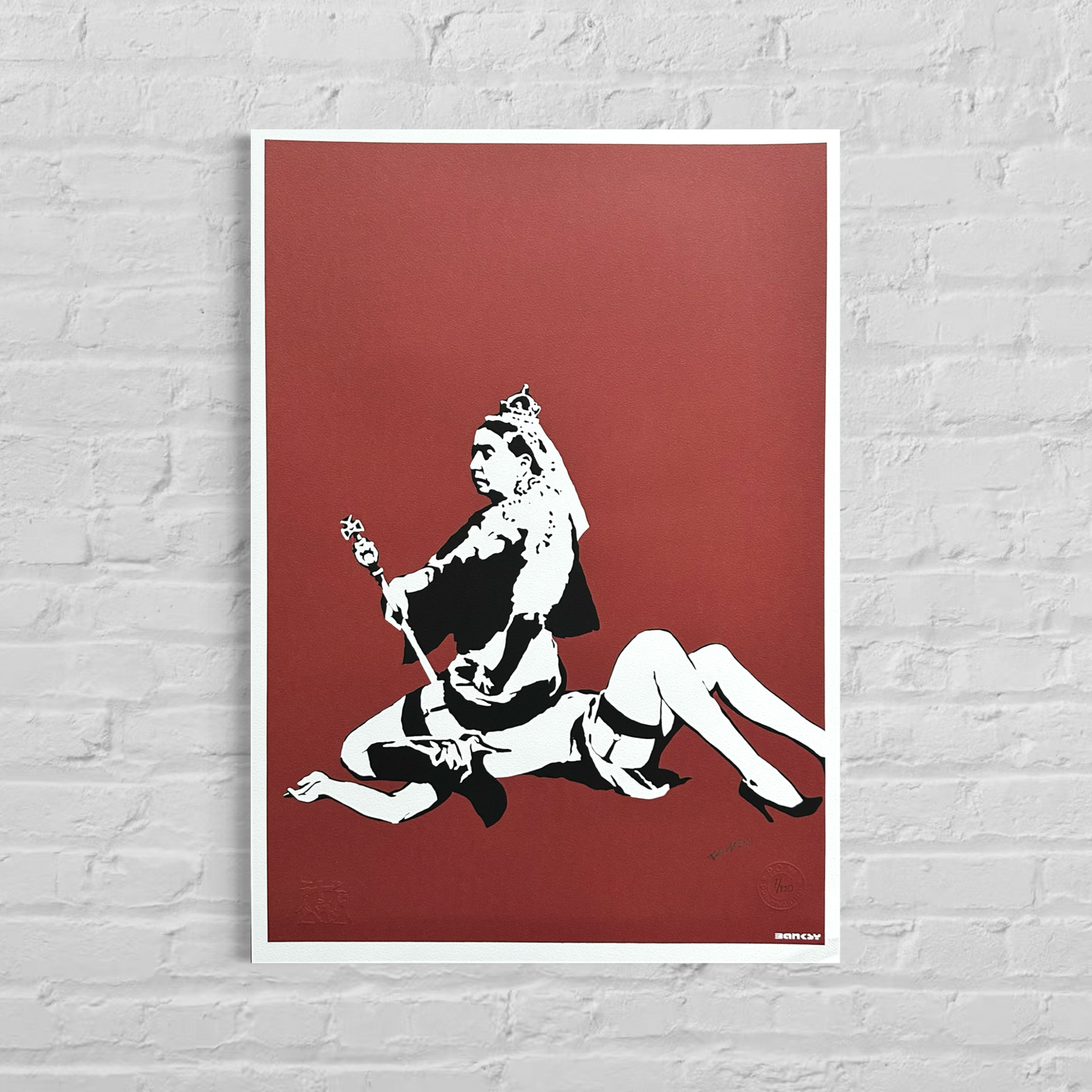 Banksy Queen Vic Lithographie Arches 300 g/m² 42 x 59 cm