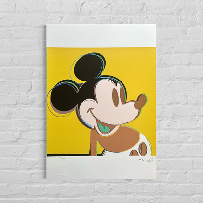 Andy Warhol Mickey Mouse (Gelb) Lithographie Arches 300gsm 42x59 cm