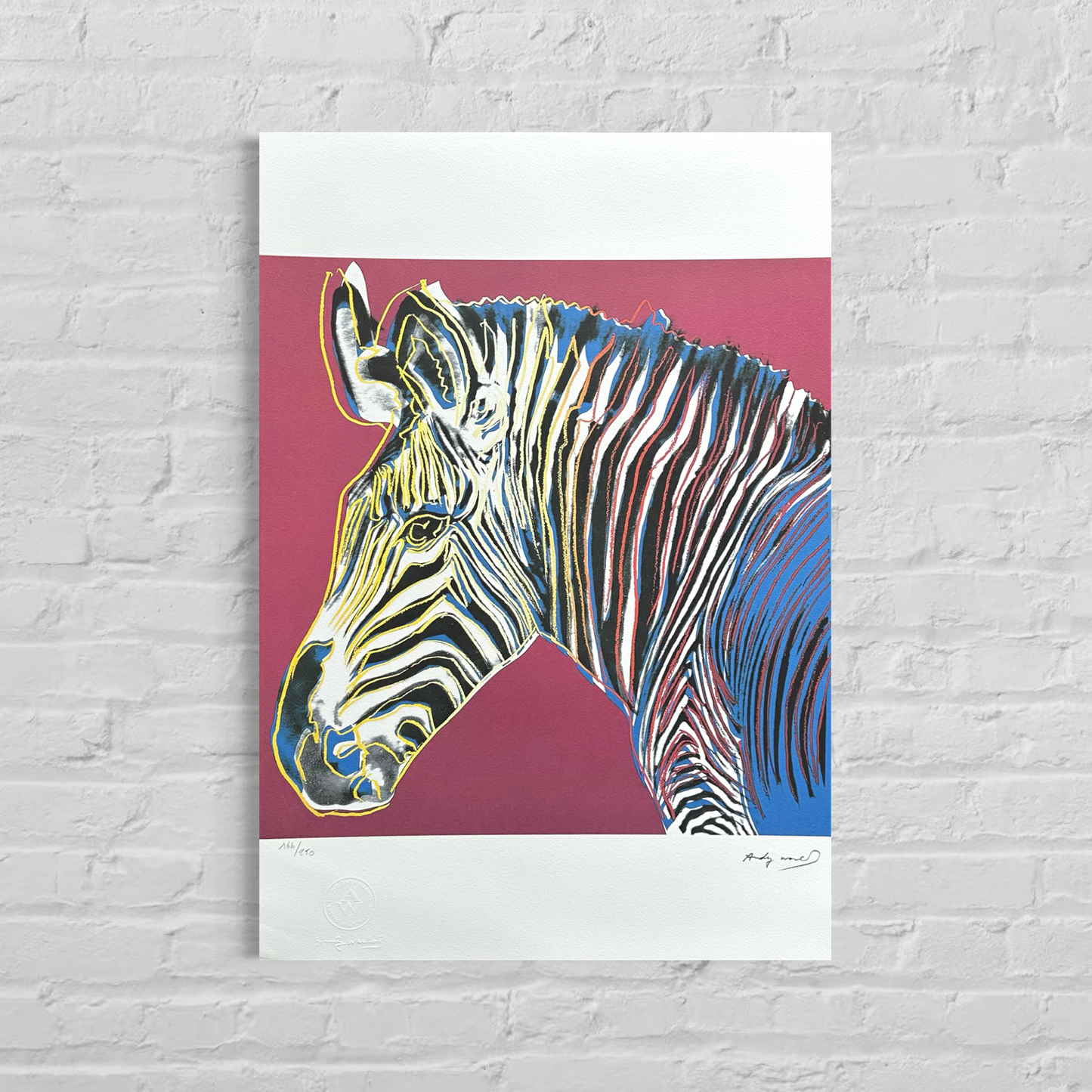 Andy Warhol Zebra (Tiere) Lithographie Bögen 300 g/m² 42 x 59 cm