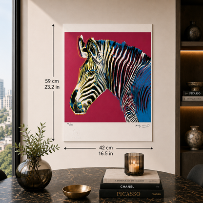 Andy Warhol Zebra (Tiere) Lithographie Bögen 300 g/m² 42 x 59 cm