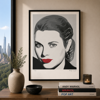 Andy Warhol Grace Kelly (Schwarz und Weiß) Lithografie Bögen 300 g/m² 42 x 59 cm