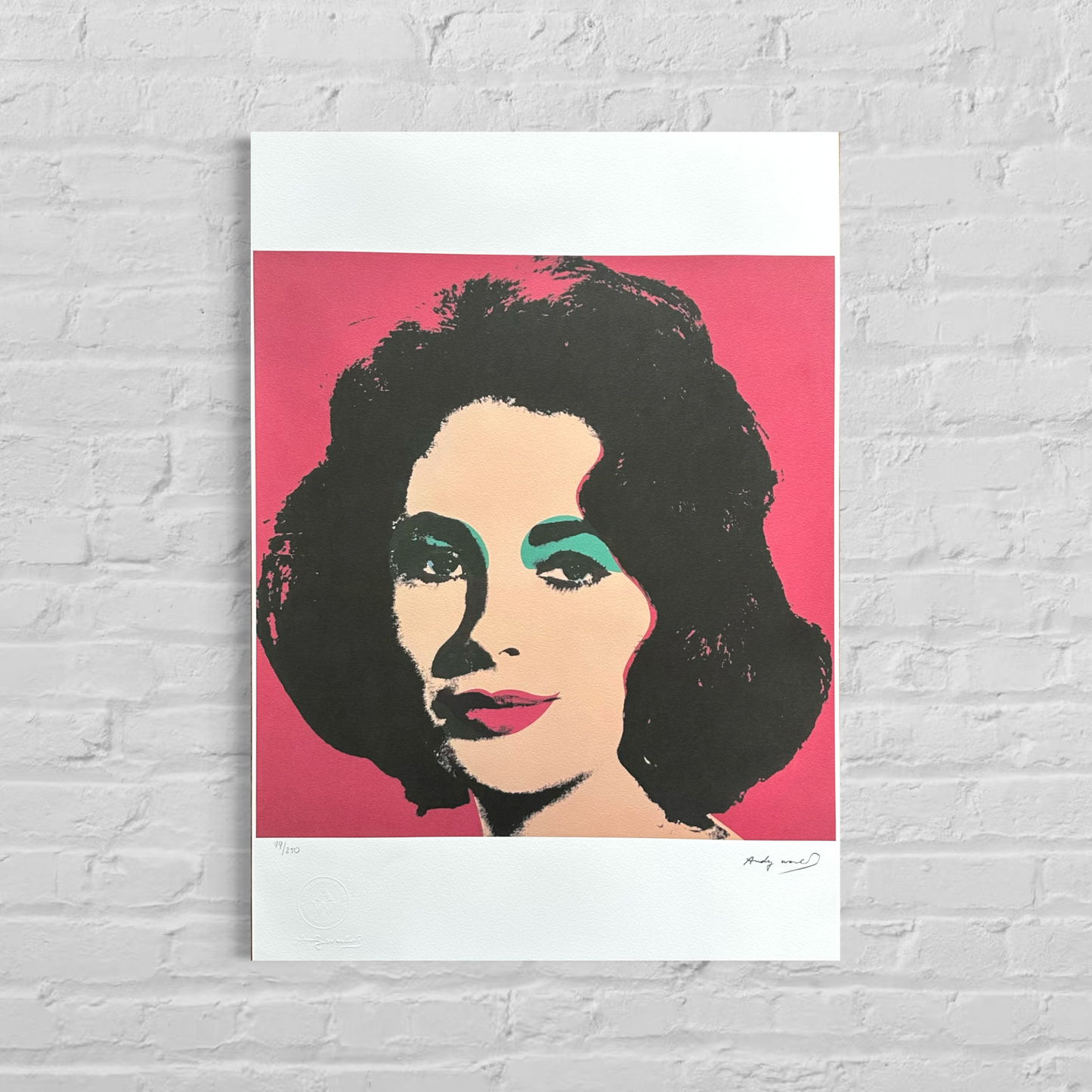 Andy Warhol Liz Taylor Lithographie Arches 300gsm 42x59 cm