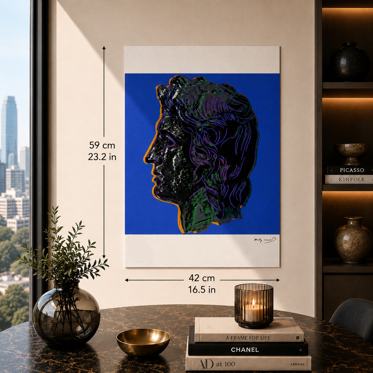 Andy Warhol Alexander der Große (Blau) Lithographie Arches 300gsm 42x59 cm