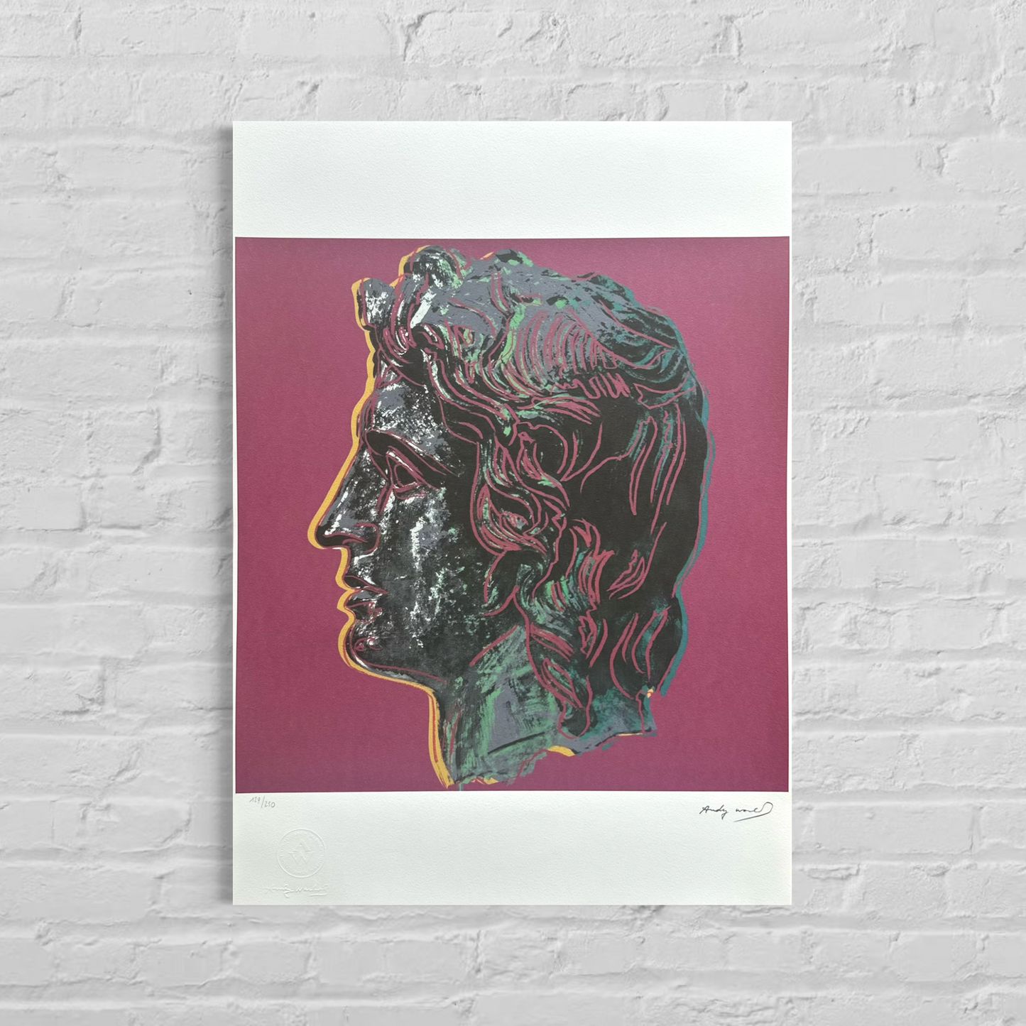 Andy Warhol Alexander der Große (Lila) Lithographie Arches 300 g/m² 42 x 59 cm