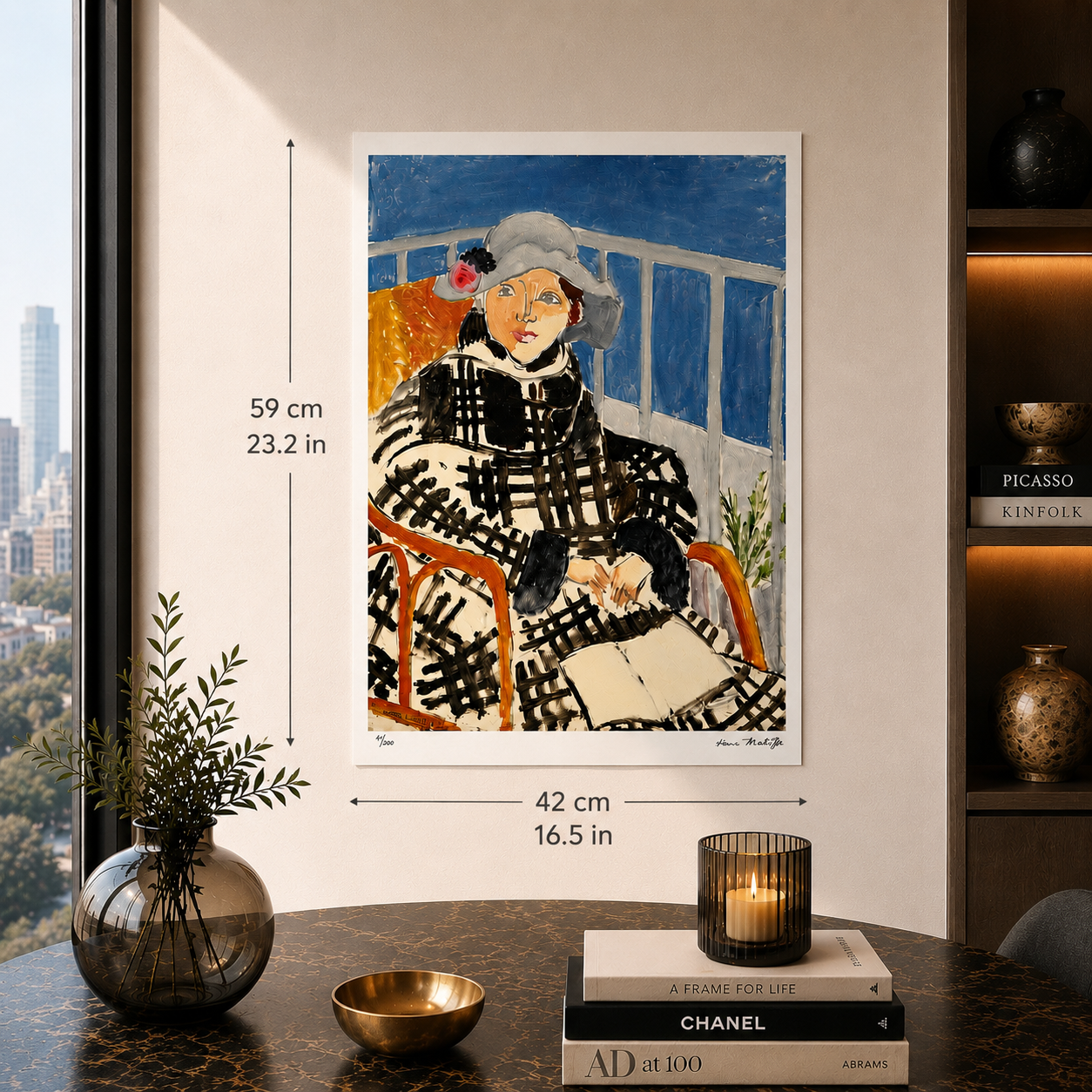 Henri Matisse Matisse im schottischen Umhang Lithographie auf Arches 300 g/m² 42 x 59 cm