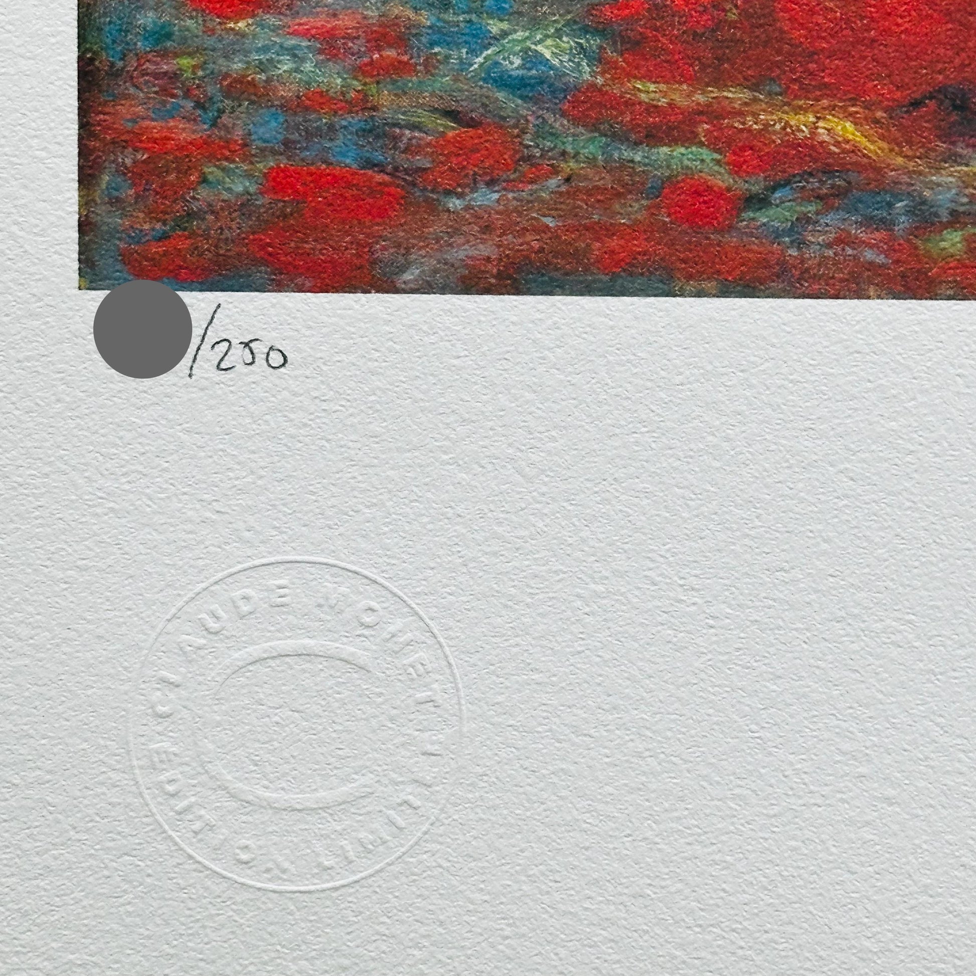 Genummerde editie Claude Monet," Bloemen in vaas - Certificaat - kunstdecoratie - unieke kunst lithograph 'after'
