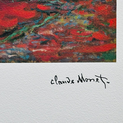 Genummerde editie Claude Monet," Bloemen in vaas - Certificaat - kunstdecoratie - unieke kunst lithograph 'after'