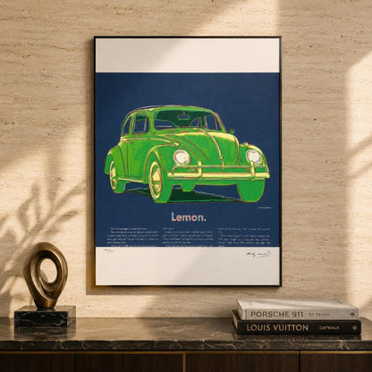 Genummerde editie ANDY WARHOL Volkswagen Gesigneerd - Certificaat Leo Castelli - Pop art Advertising- lithograph after