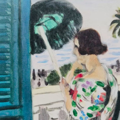 Henri Matisse Zittende vrouw op een balkon Lithografie op Arches 300gsm 42x59 cm