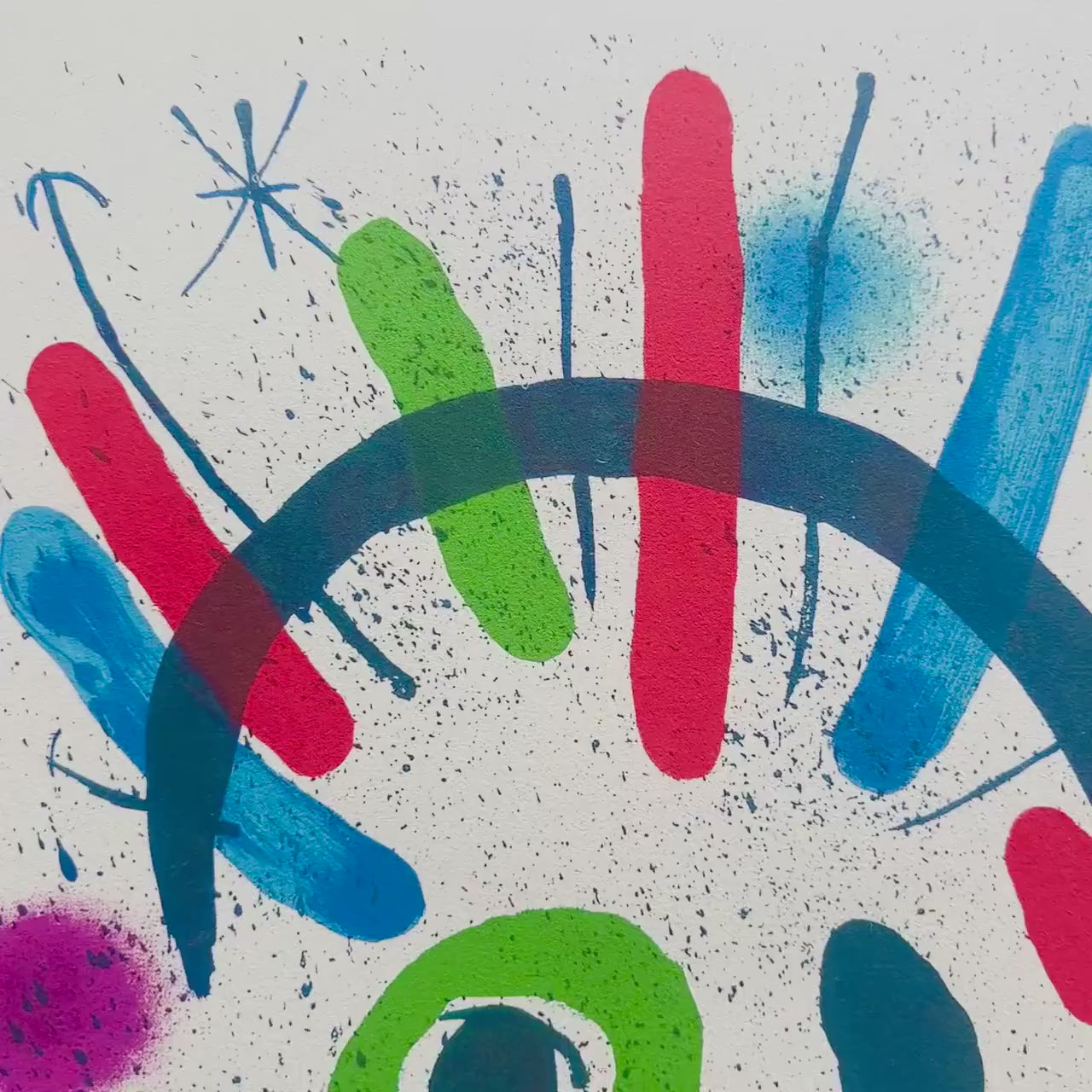 Joan Miró – ‘Sans titre (boogvormige kleurcompositie)’ – Gelimiteerde editie