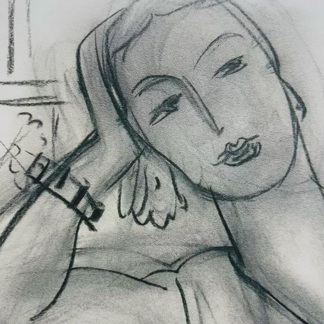 Henri Matisse Portret van Hutchinson Lithografie op Arches 300gsm 42x59 cm