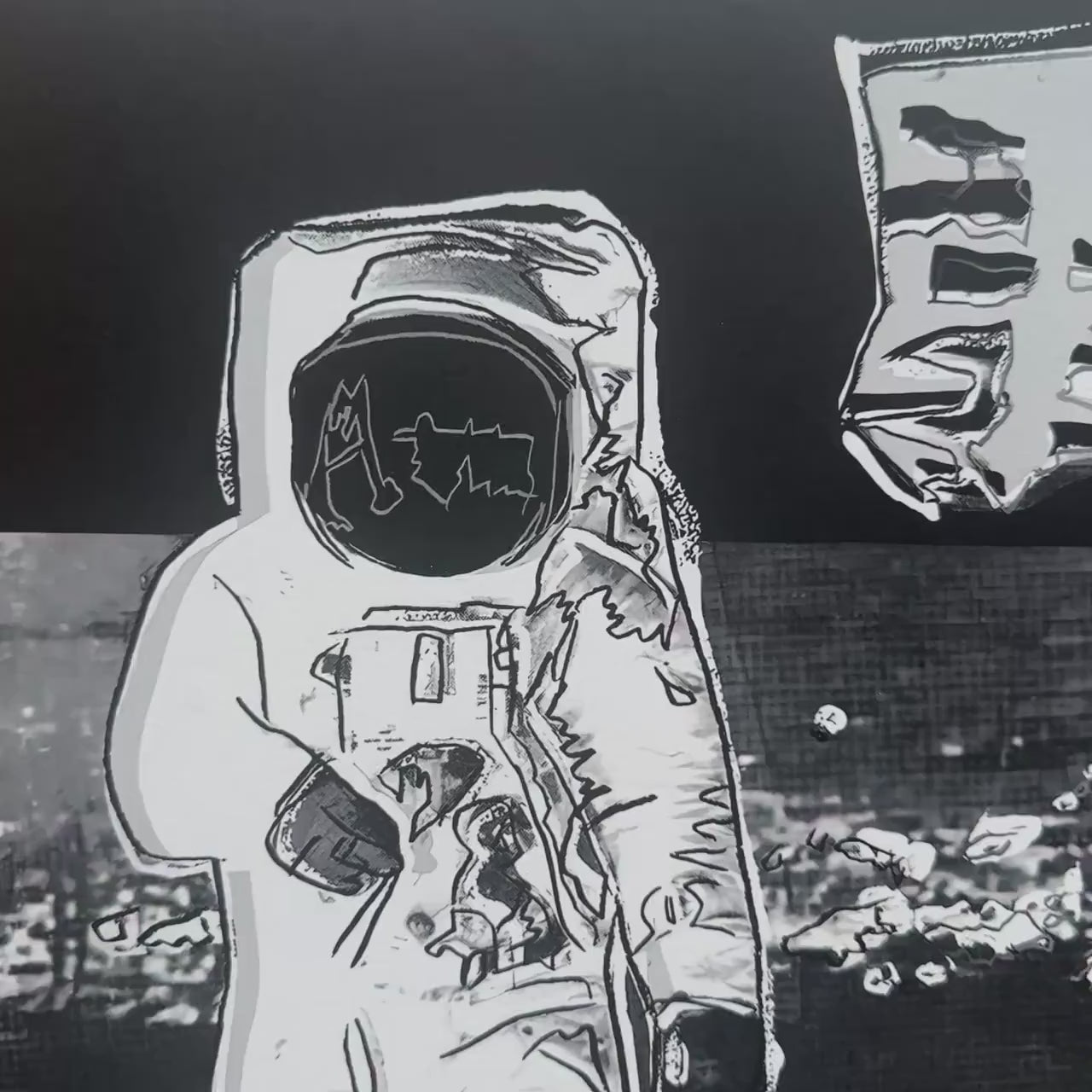 Andy Warhol – ‘Moonwalk (Zwart-Wit)’ – Gelimiteerde en genummerde editie
